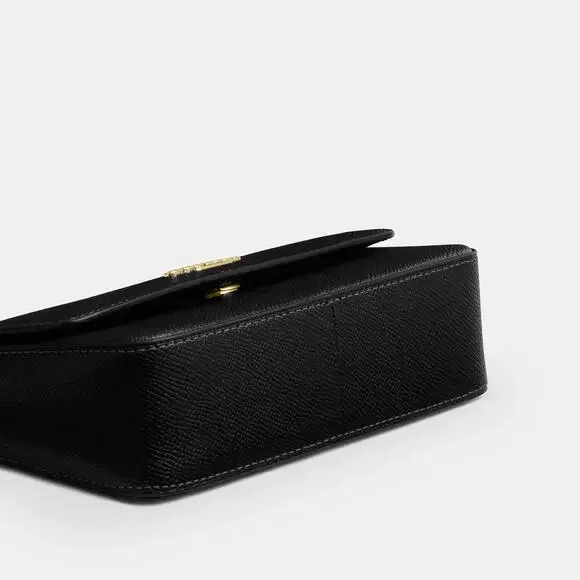 🖤💛Coach NWT Black Mini Josie Top Handle Bag with Crossbody Strap &Gold Hardware - Picture 2 of 8